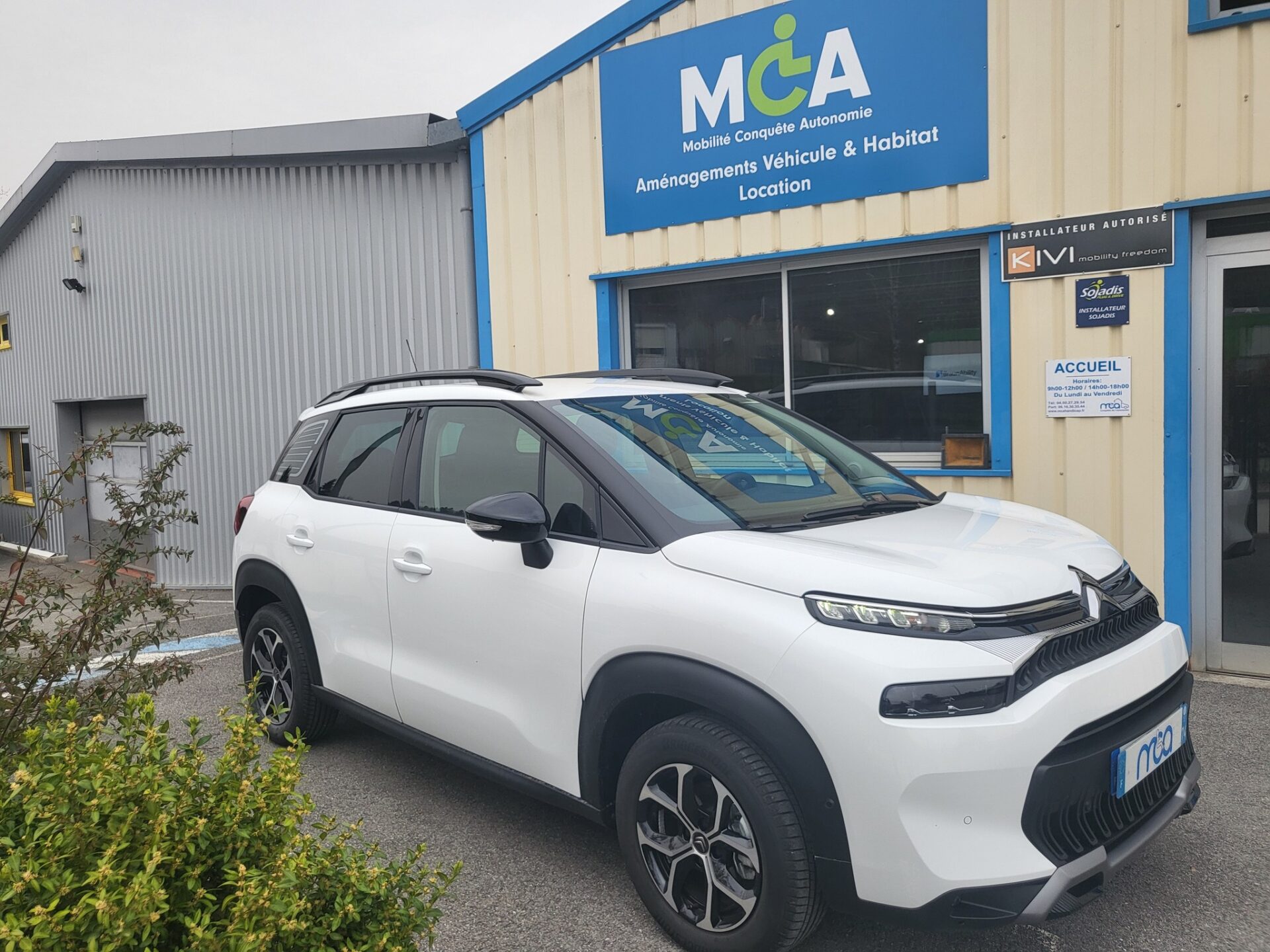 Aménagement poste de conduite sur une Citroën C3 AIRCROSS BVA de 2021